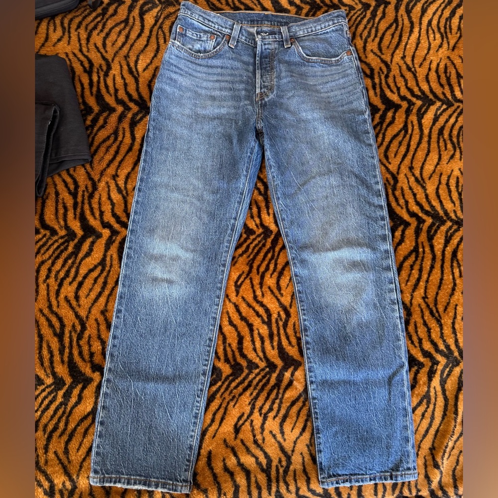 Levi's 501 Women’s High Waist Straight Leg Blue Jeans